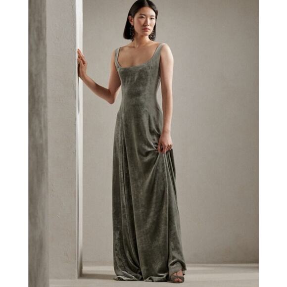 Ralph Lauren Collection Purple Label Velvet Ball Gown Evening Dress Metallic $5K - Picture 12 of 16